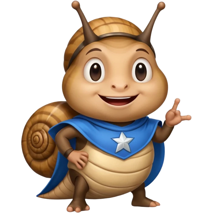 生成一个小蜗牛超人形状的emoji表情 emoji