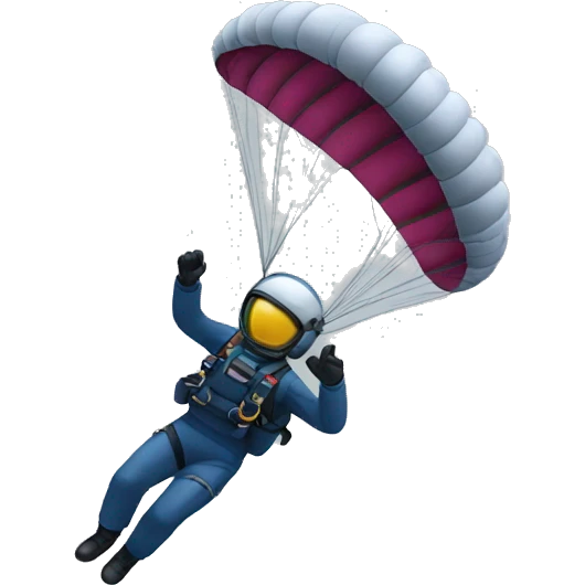 Pilot parachuting emoji
