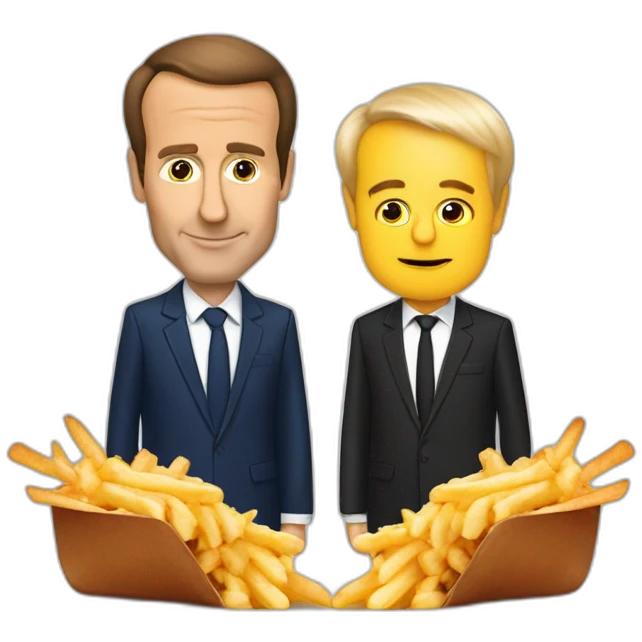 poutine et macron court emoji
