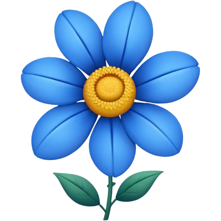 blue flower emoji