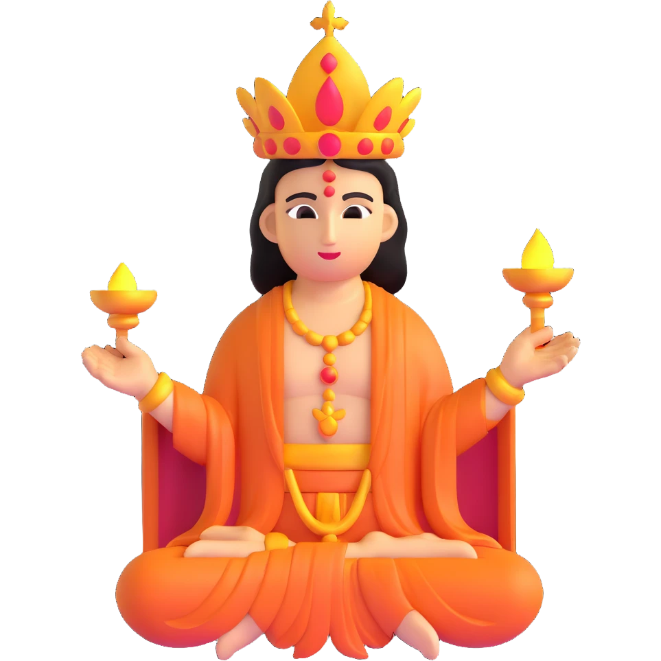 deceased deity with divine light fading emoji