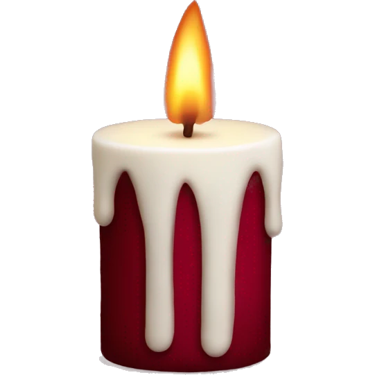Dark red velvet candle emoji