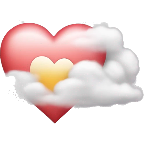 Heart on cloud 7 emoji