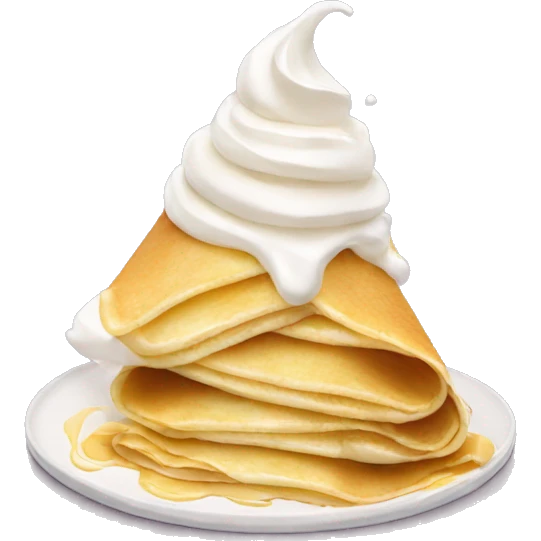  crepe with whipped cream emoji