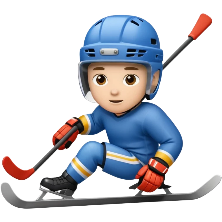 sled para ice hockey emoji