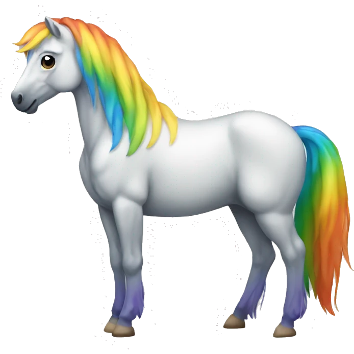 Rainbow Horse Full Body emoji