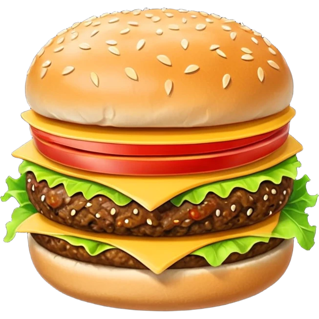 Cartoon Hamburger Emoji emoji