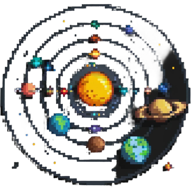 pixel art solar system emoji