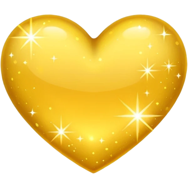 yellow heart with a golden sparkle overlay emoji