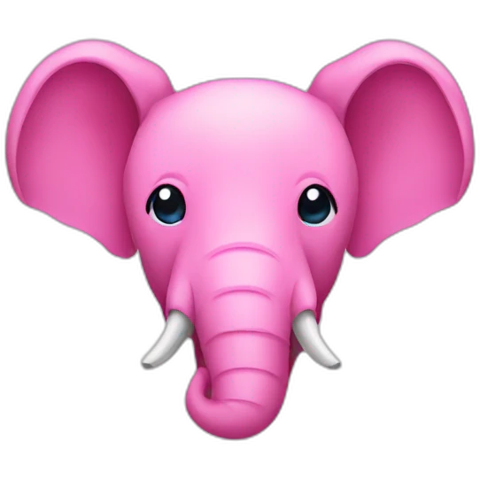 pink elephant head pixelated emoji
