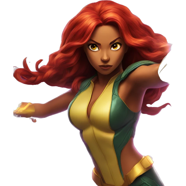 starfire from dc shooting her powers emoji