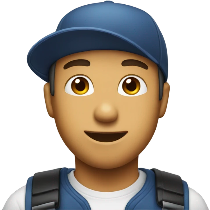 Rizz face with backwards hat  emoji