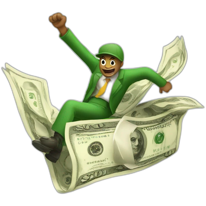 dinero volando emoji