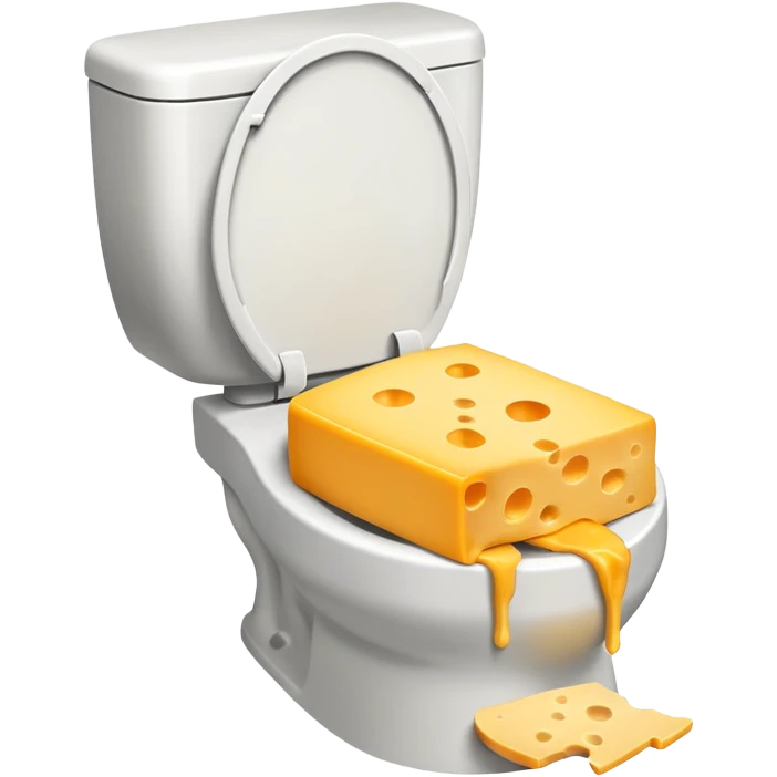 Skibidi toilet eating cheese  emoji