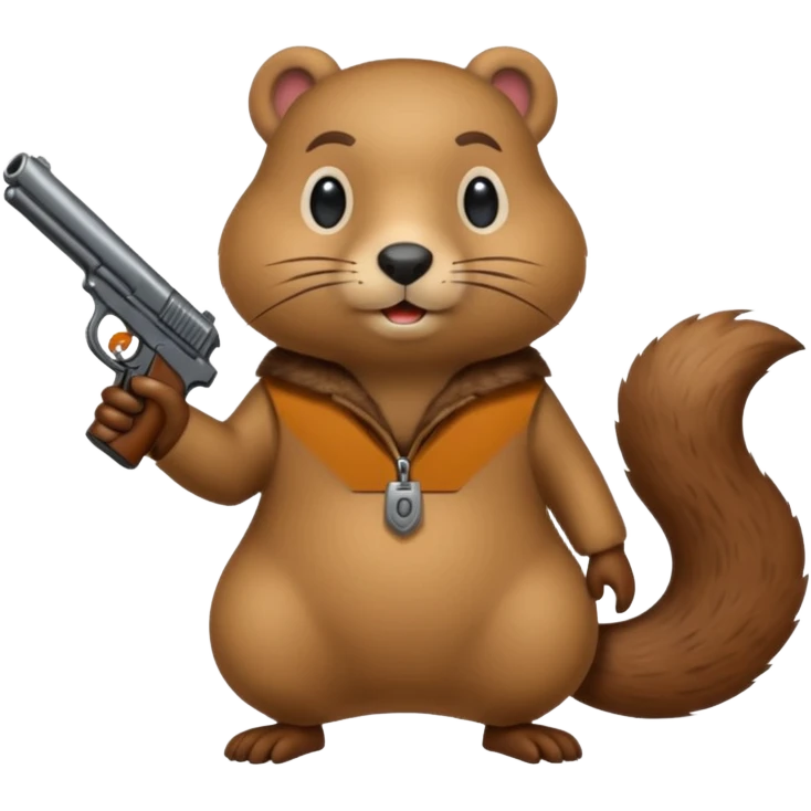 gopher with gun emoji