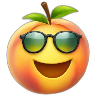 happy peach sun_glass emoji