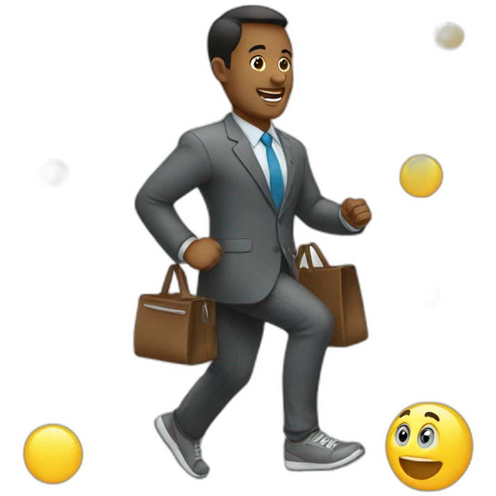 running for work emoji