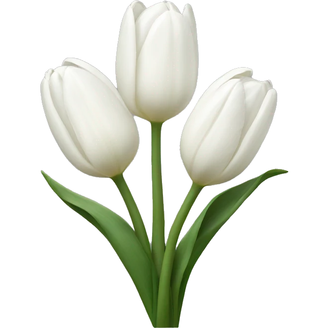 White tulips  emoji