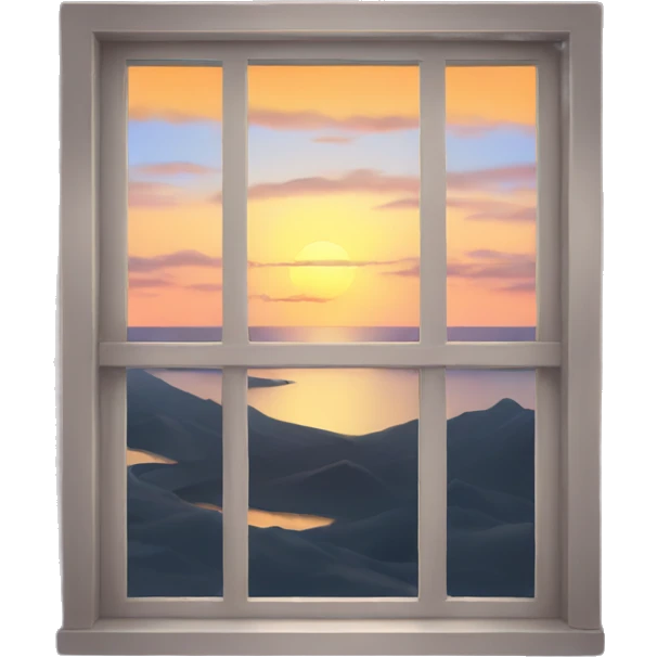 window with a sunset view  emoji