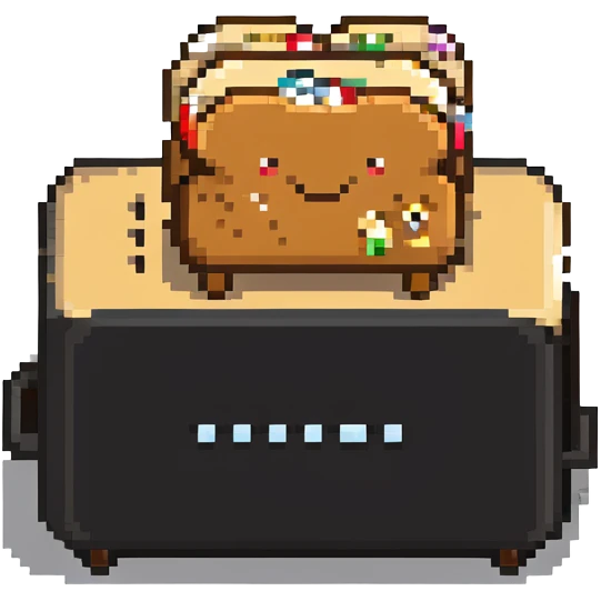 Toaster with bread emoji