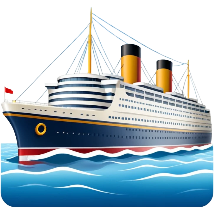 classic ocean liner on water emoji
