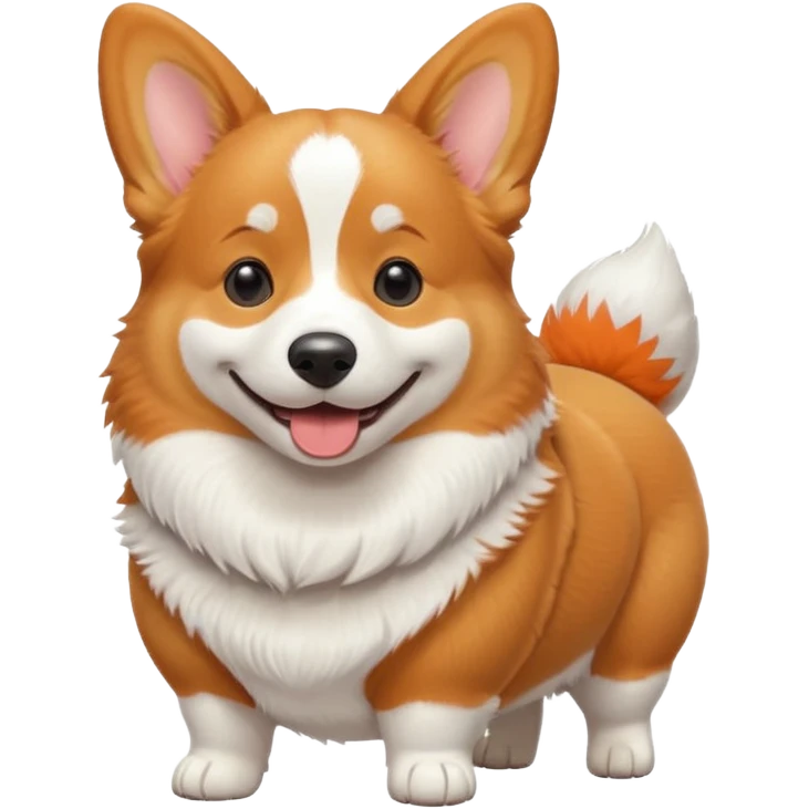 Corgi with a giant booty emoji