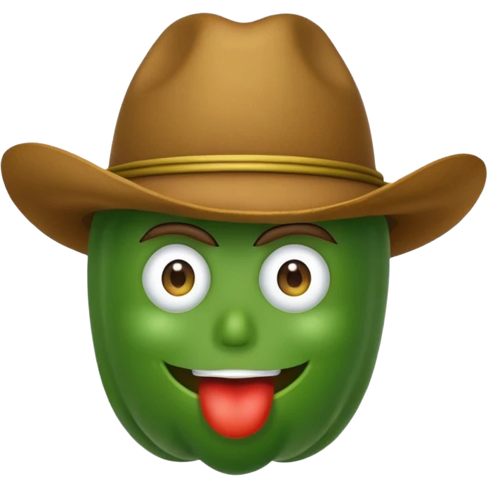 green vegetable with a top cowboy hat emoji