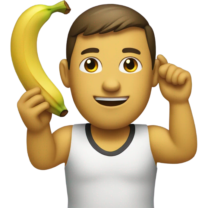 CREATE me bober emoji and banana on left hand emoji