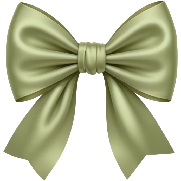 Silk pale olive bow emoji