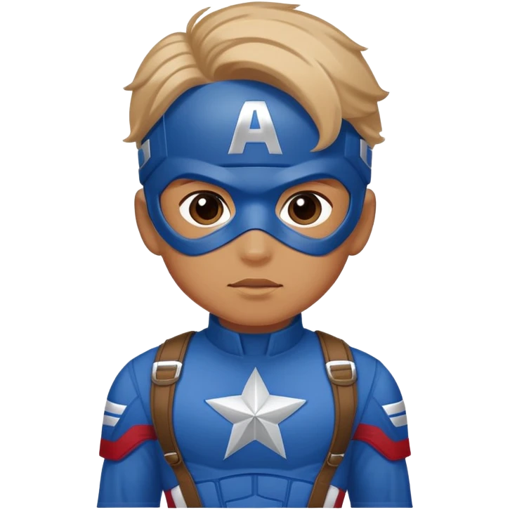 Boy wearing a clothes look like captin amrica  emoji