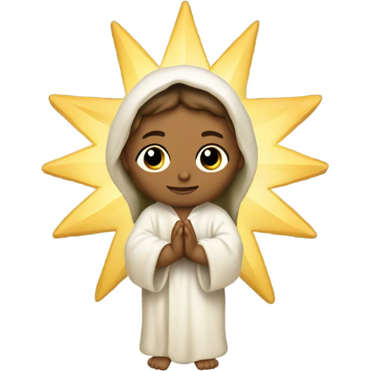 Baby Jesus on the star of Bethlehem  emoji