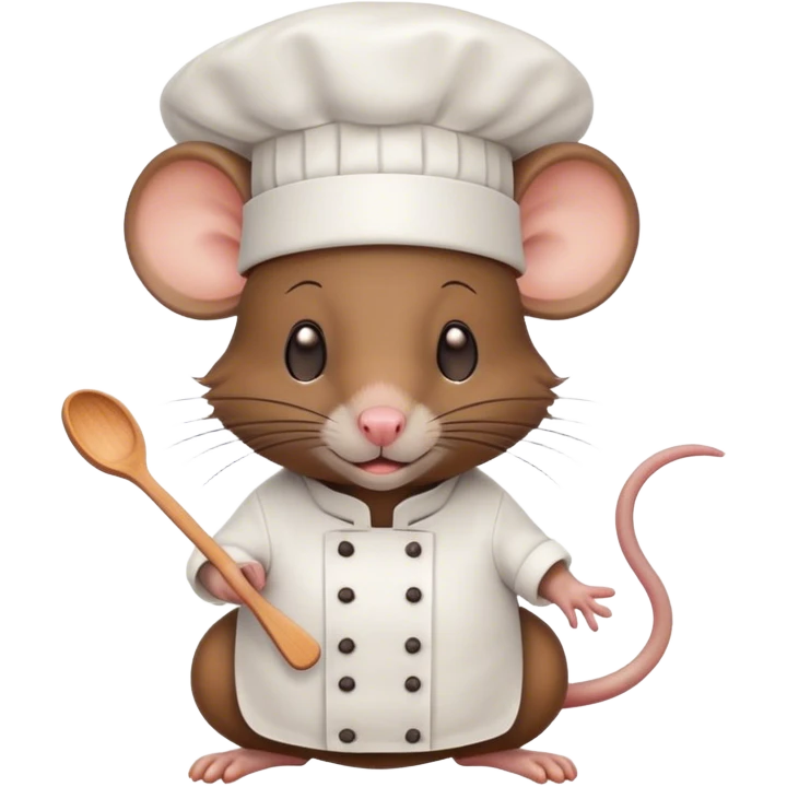 ratatouille with a chef hat on top of head emoji