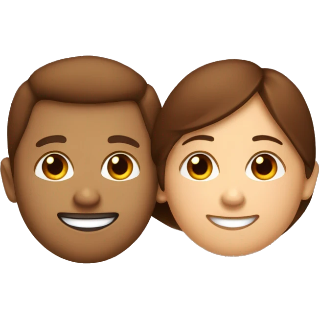 Pareja con corazón marron emoji