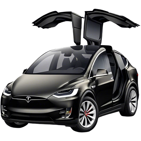 Tesla Model X - Tesla (Model Year: 2022) (Iconic colour: Black) emoji