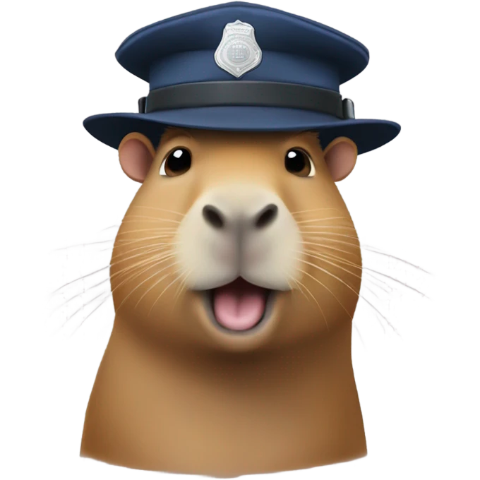 capybara police hat emoji