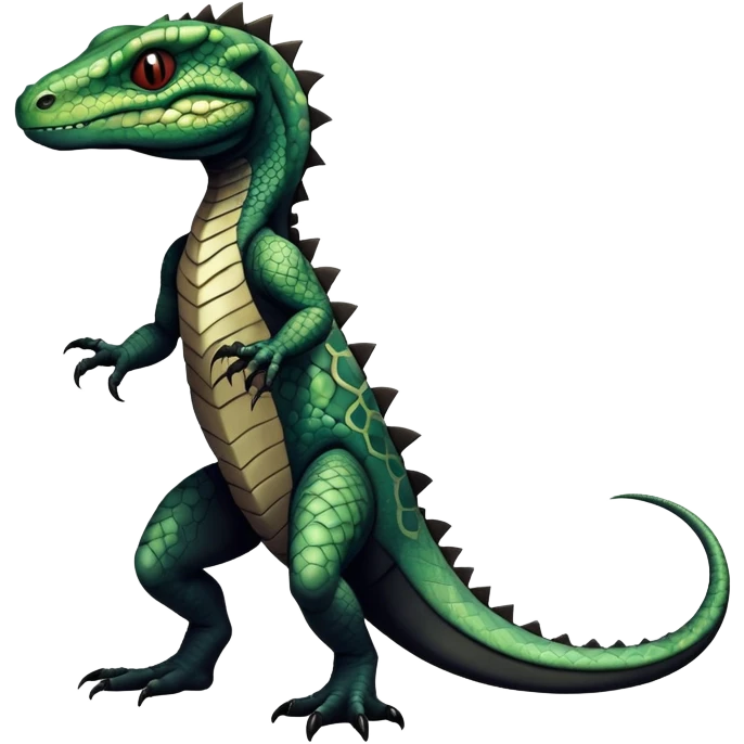 a dark gothic edgy reptilian vernid-fionbri-creature with splash patterns full body emoji