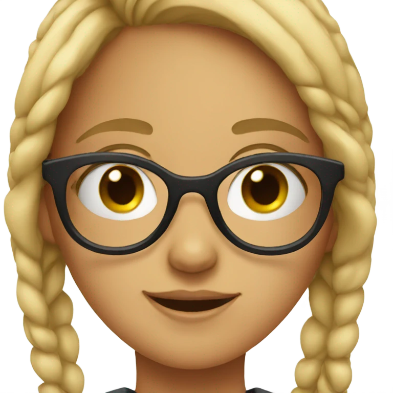 Girl with glasses emoji