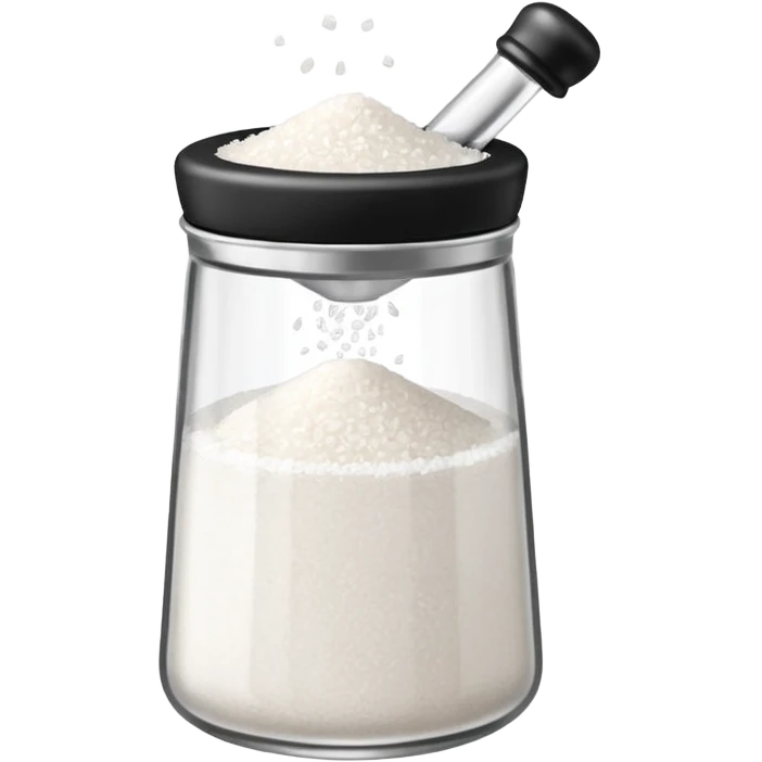 a full salt shaker with salt on it emoji