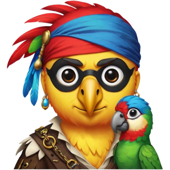 pirate and parrot emoji
