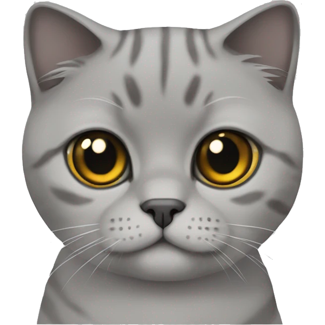 Scottish fold cat grey emoji