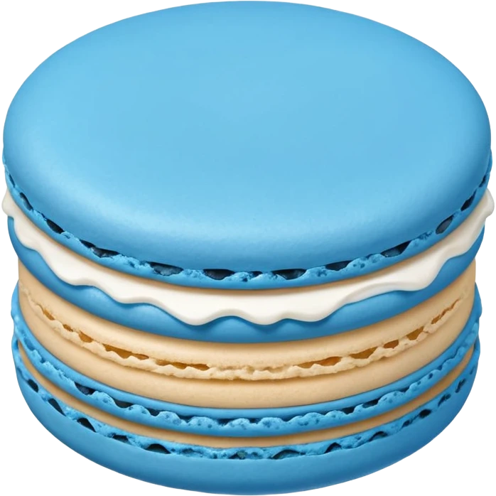 One blue macaron emoji