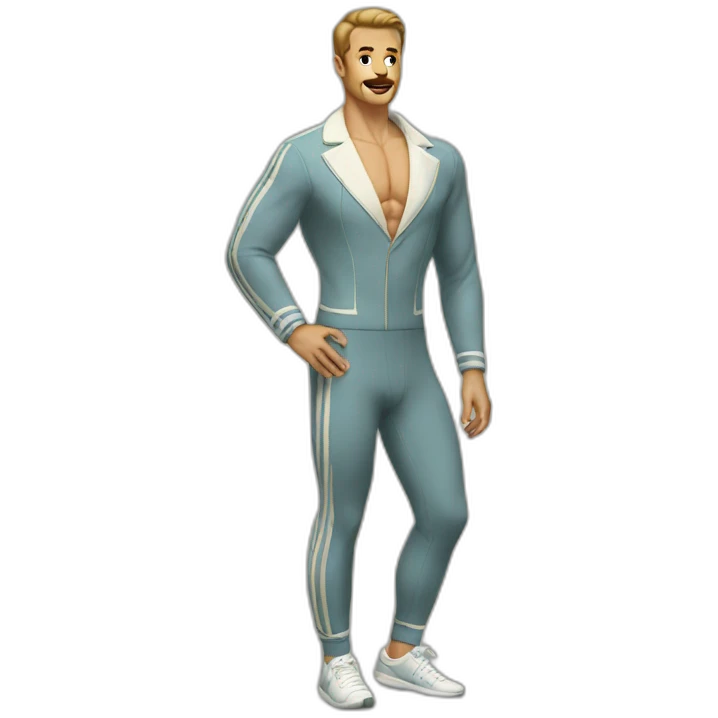 Vintage men workout suit emoji