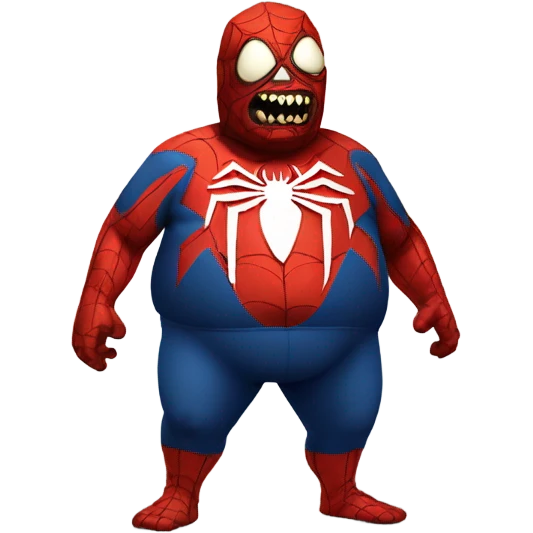 Fat spiderman body zombie emoji