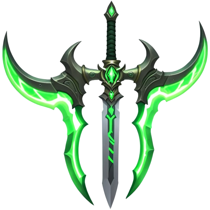Warglaives from World of Warcraft, curved dual blades, Illidan Stormrage's weapons emoji