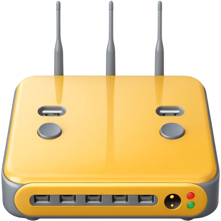 a real, highly realistic modem with antennas emoji