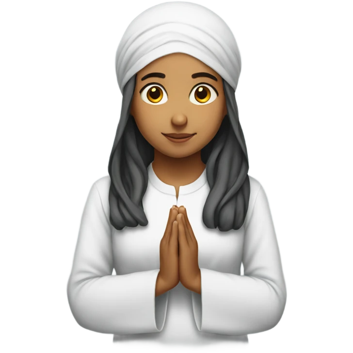 Sikh girl praying emoji