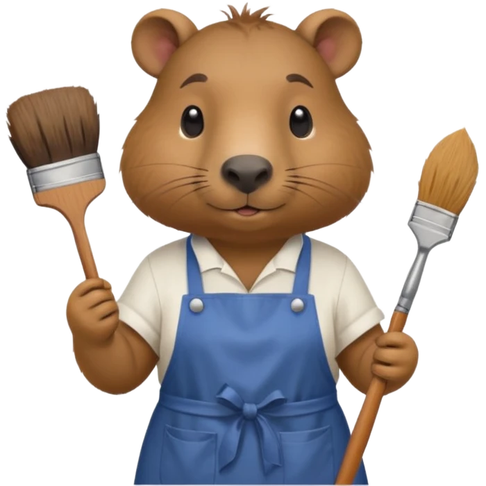 capybara painter emoji