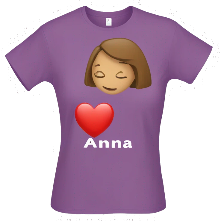 T-shirt with the inscription “I ❤️anna ” emoji