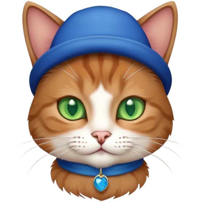 cat with a blue hat emoji