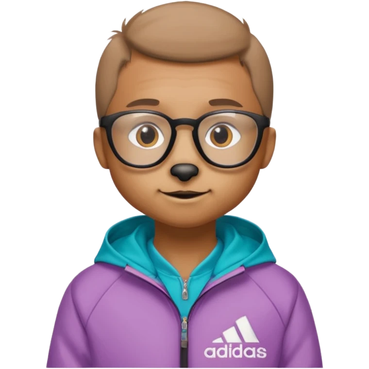 I need a weasel with glasses in an adidas jacket emoji